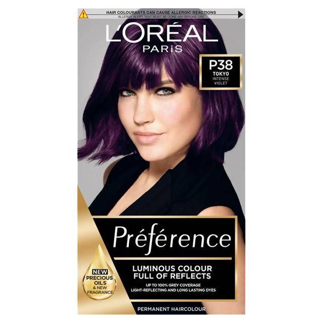 L'Oreal Paris Preference Permanent Hair Dye Tokyo Intense Violet Purple P38