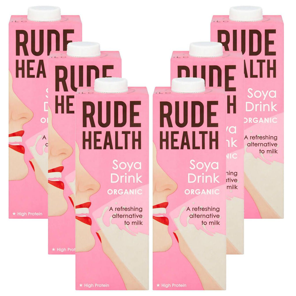 Rude Health Organic Soya Drink, 6 x 1L