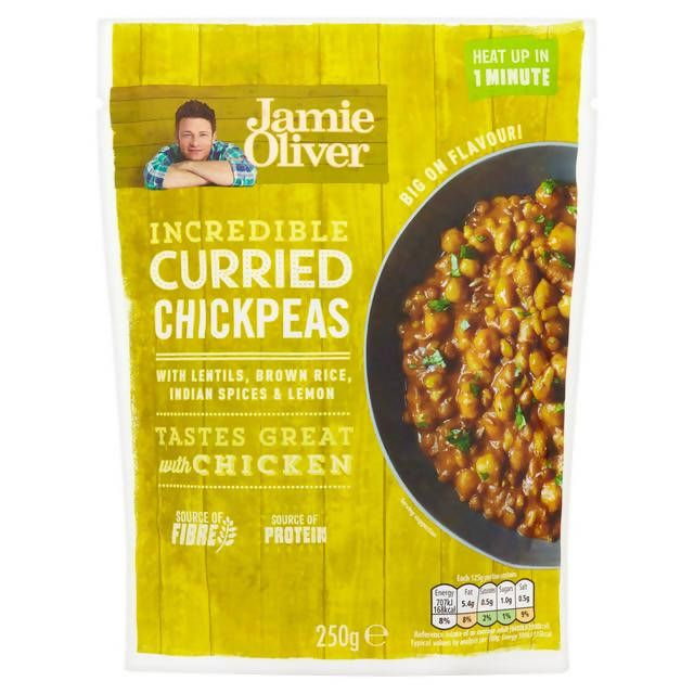 Jamie Oliver Microwave Ready to eat Curried Chickpeas 250g