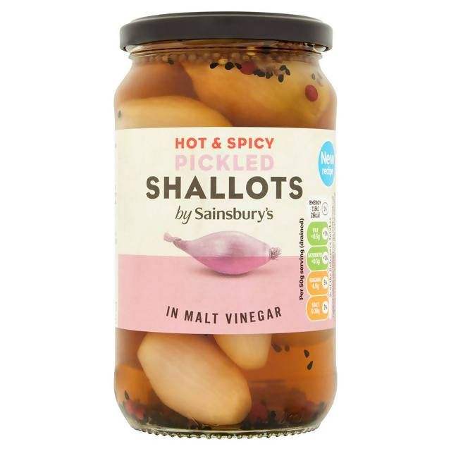 Sainsbury's Hot & Spicy Pickled Shallots in Malt Vinegar 465g