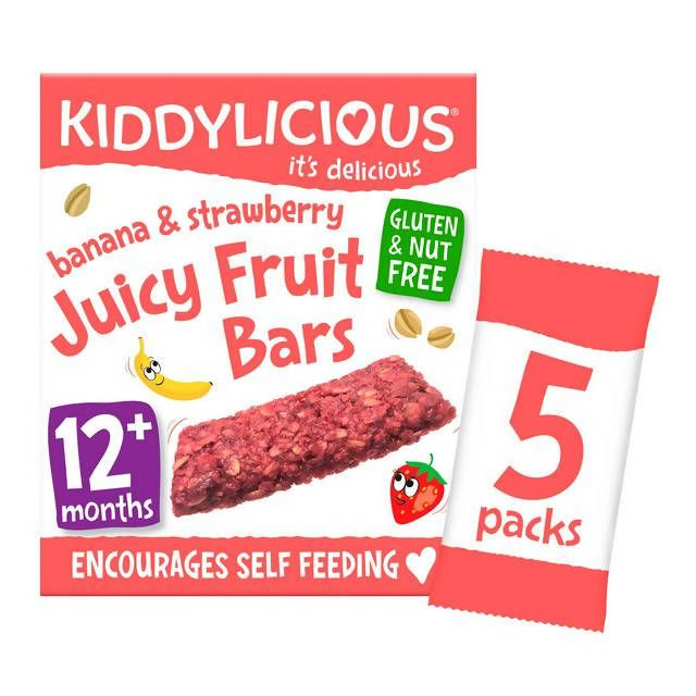 Kiddylicious Banana & Strawberry Juicy Fruit Bars 5x20g