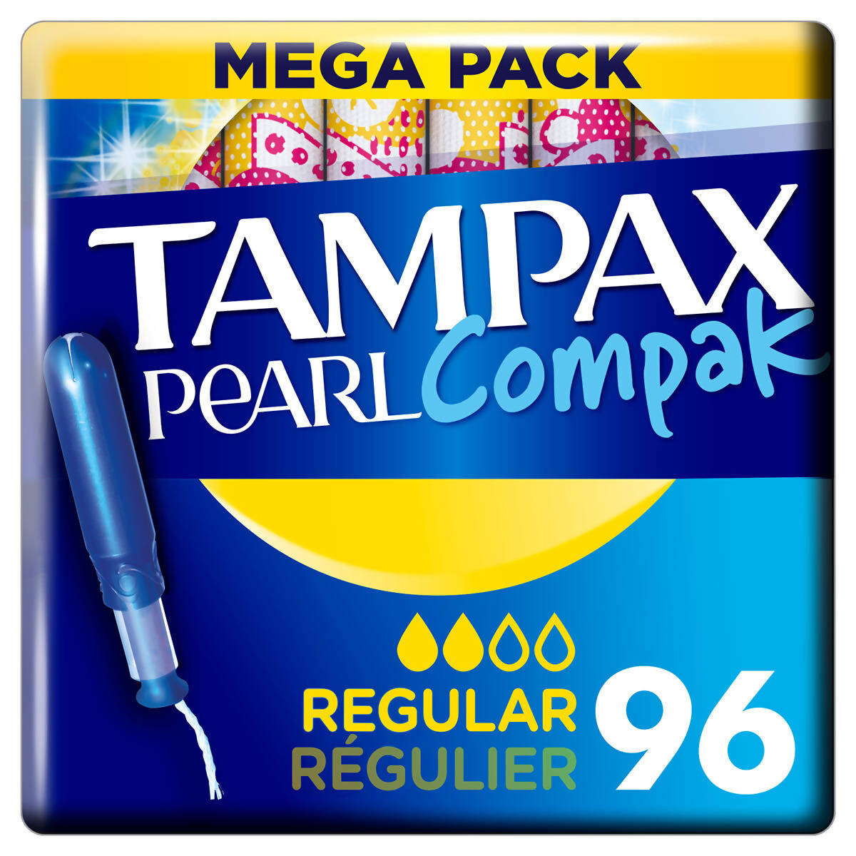 Tampax Pearl Compak Regular Tampons, 4 x 24 Pack Feminine Hygiene Costco UK