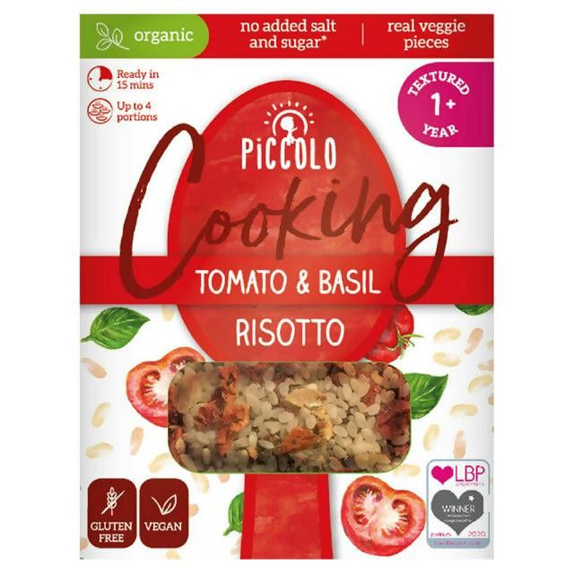 Piccolo Cooking Organic Tomato & Basil Risotto Textured 1+ Year 150g