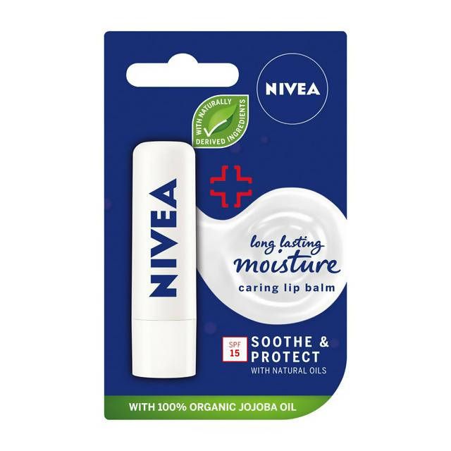 NIVEA Lip Balm Soothe & Protect SPF15 For Dry Lips 4.8g face & body skincare Boots   