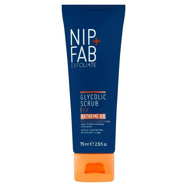 Nip+Fab Glycolic Fix Extreme scrub 6% face & body skincare Sainsburys   