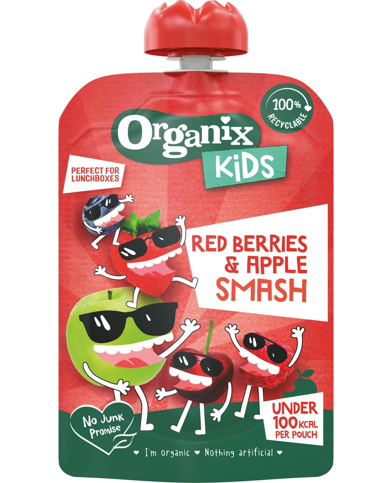 Organix KIDS Red Berries & Apple Smash Pouch Case (6x100g) GOODS McGrocer Direct   