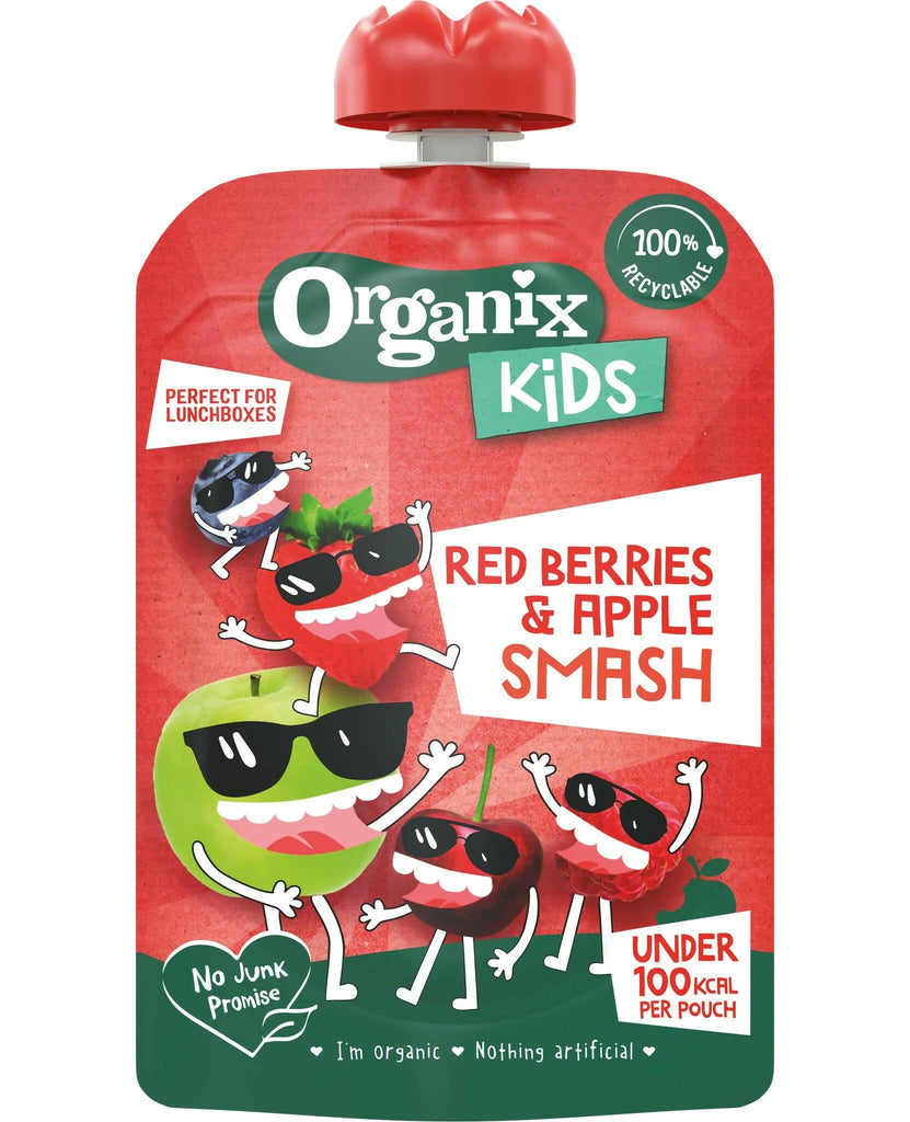 Organix KIDS Red Berries & Apple Smash Pouch Case (6x100g)