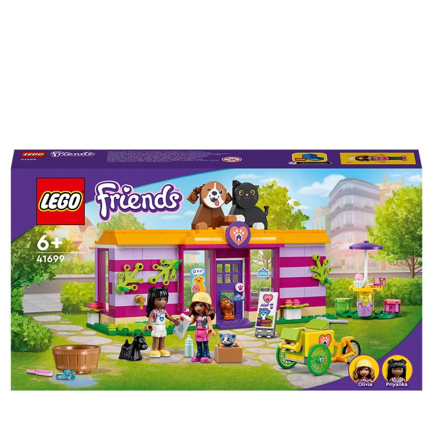 LEGO Friends Pet Adoption Café Animal Set 41699 Kid's Zone ASDA   