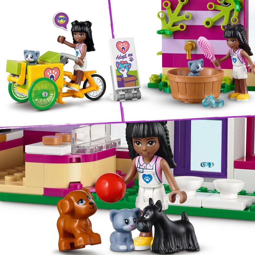 LEGO Friends Pet Adoption Café Animal Set 41699 Kid's Zone ASDA   