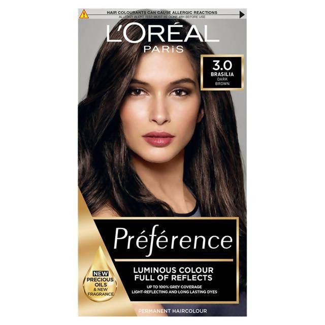 L'Oreal Paris Preference Permanent Hair Dye Brasilia Dark Brown 3.0 Brunette Sainsburys   