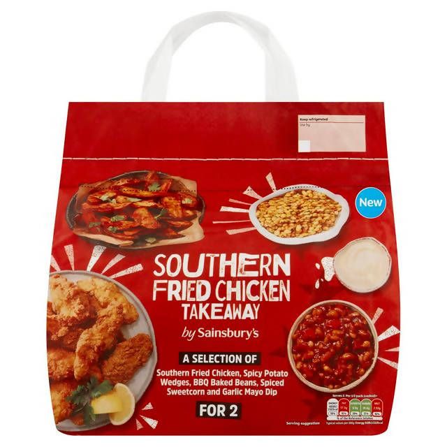 Sainsbury's Southern Fried Chicken Takeaway Meal 1.1kg (Meal for 2)