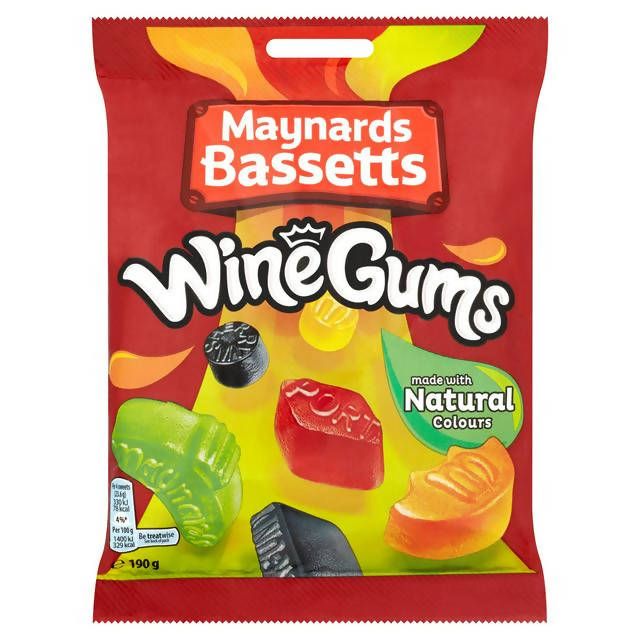 Maynards Bassetts Wine Gums Sweets Bag 190g