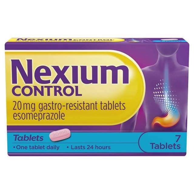 Nexium Control Heartburn Relief Indigestion & Acid Reflux Tablets x7