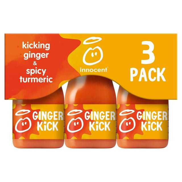 Innocent Shots Ginger Kick, Kicking Ginger &amp; Spicy Turmeric 3x100ml