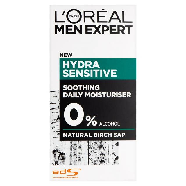 L'Oreal Men Expert Hydra Sensitive Moisturiser 50ml GOODS Sainsburys   