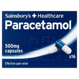 Sainsbury's Paracetamol Capsules x16 pain relief Sainsburys   