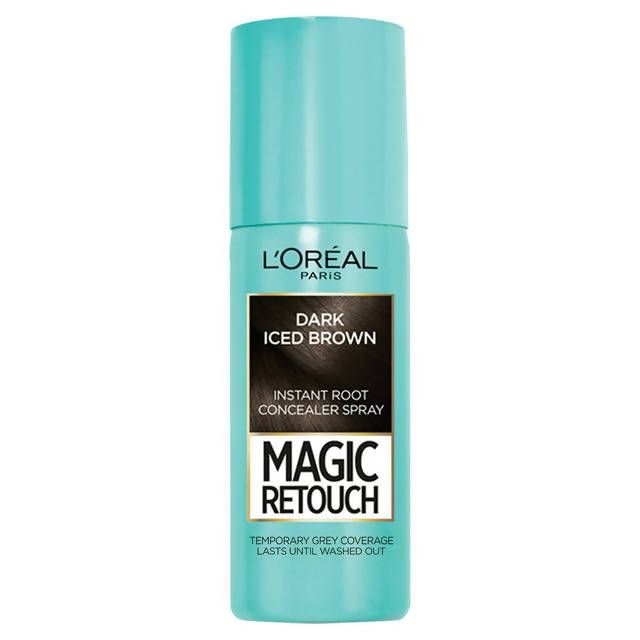 L'Oreal Paris Magic Retouch Temporary Instant Grey Root Concealer Spray Dark Iced Brown Brunette Sainsburys   