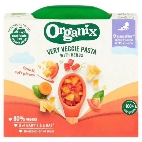 Organix Very Veggie Pasta with Herbs (190g) GOODS McGrocer Direct   