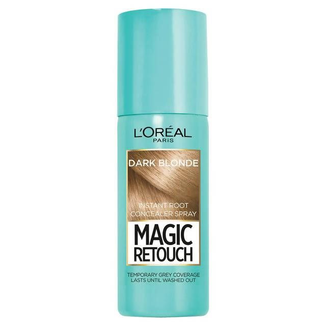 L'Oreal Paris Magic Retouch Temporary Instant Grey Root Concealer Spray Dark Blonde Blonde Sainsburys   