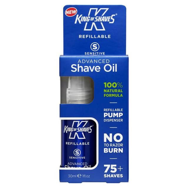 King of Shaves Refillable Sensitive Advanced Shave Oil 30ml