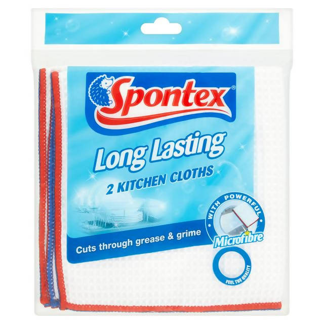 Spontex Long Lasting Kitchen Cloth x2 Brushes mops & lint rollers Sainsburys   