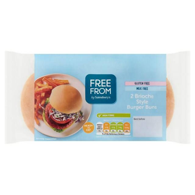 Sainsbury's Deliciously Free From 2 Brioche Style Burger Buns 160g