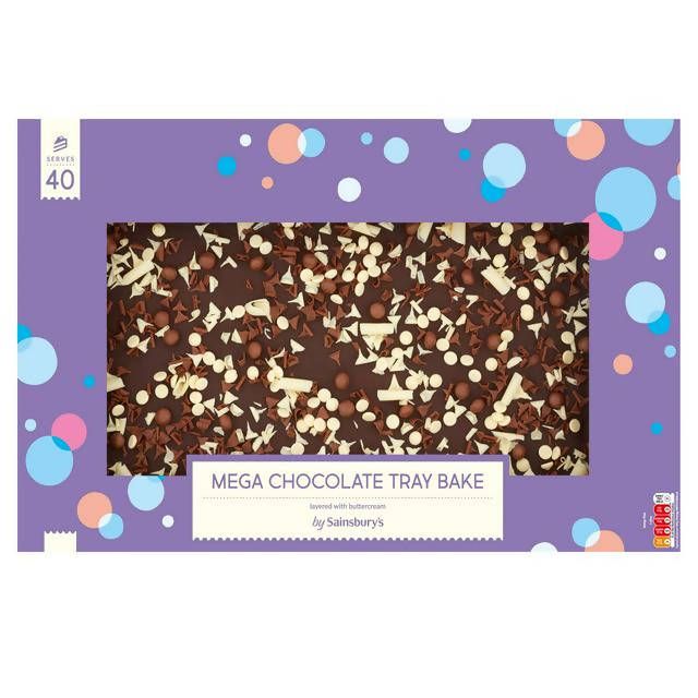 Sainsbury's Birthday Celebration Mega Chocolate Tray Bake Cake 1.69kg (Serves 40)