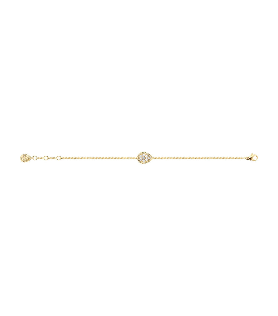 Small Yellow Gold and Diamond Serpent Bohème Motif Bracelet