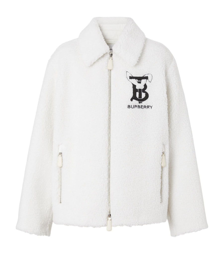 Rabbit Appliqué Fleece Jacket