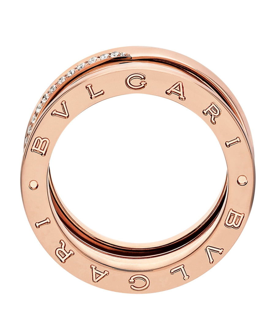 Rose Gold and Diamond B.zero1 Three-Band Ring