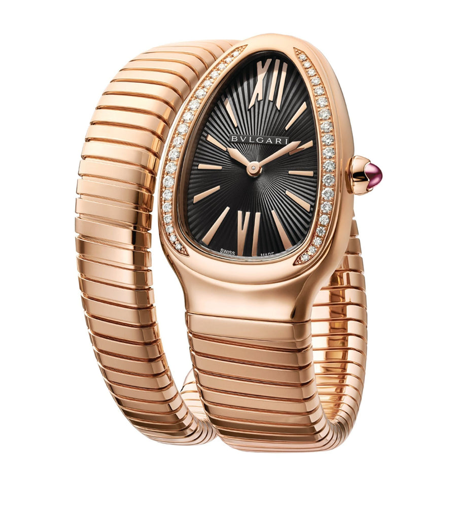 Rose Gold and Diamond Serpenti Tubogas Watch 35mm