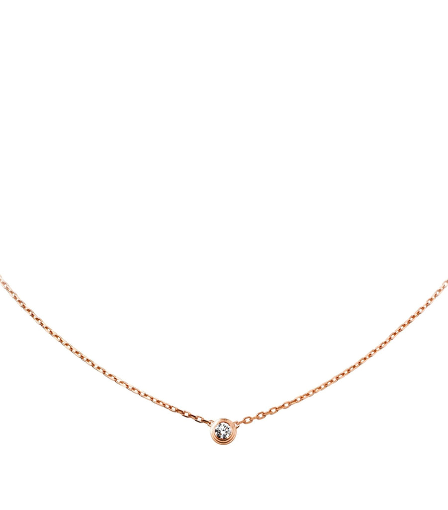 Large Pink Gold and Diamond Cartier d'Amour Necklace