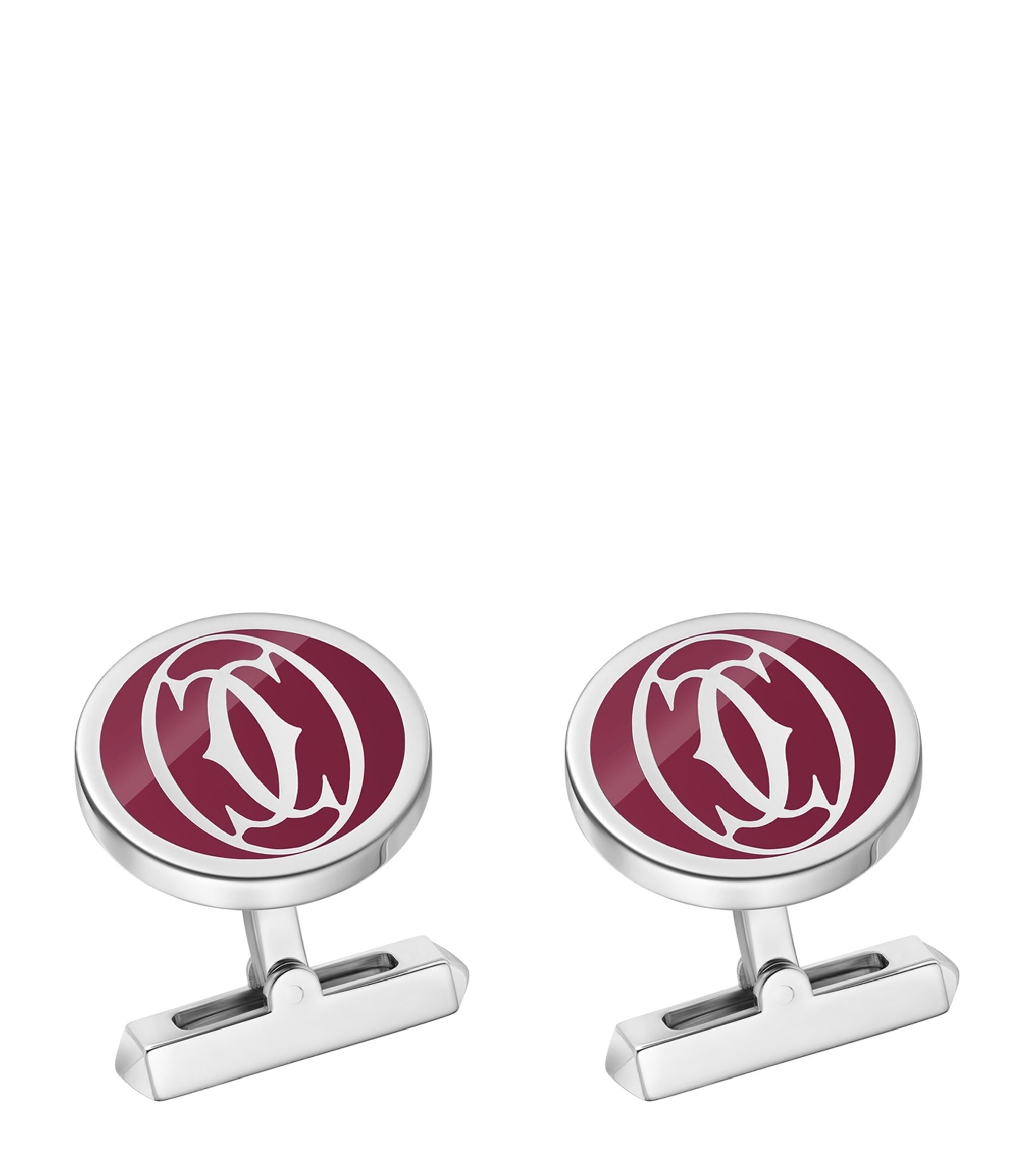 Sterling Silver Double C de Cartier Cufflinks GOODS Harrods   