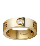 Yellow Gold and Diamond LOVE Ring GOODS Harrods   