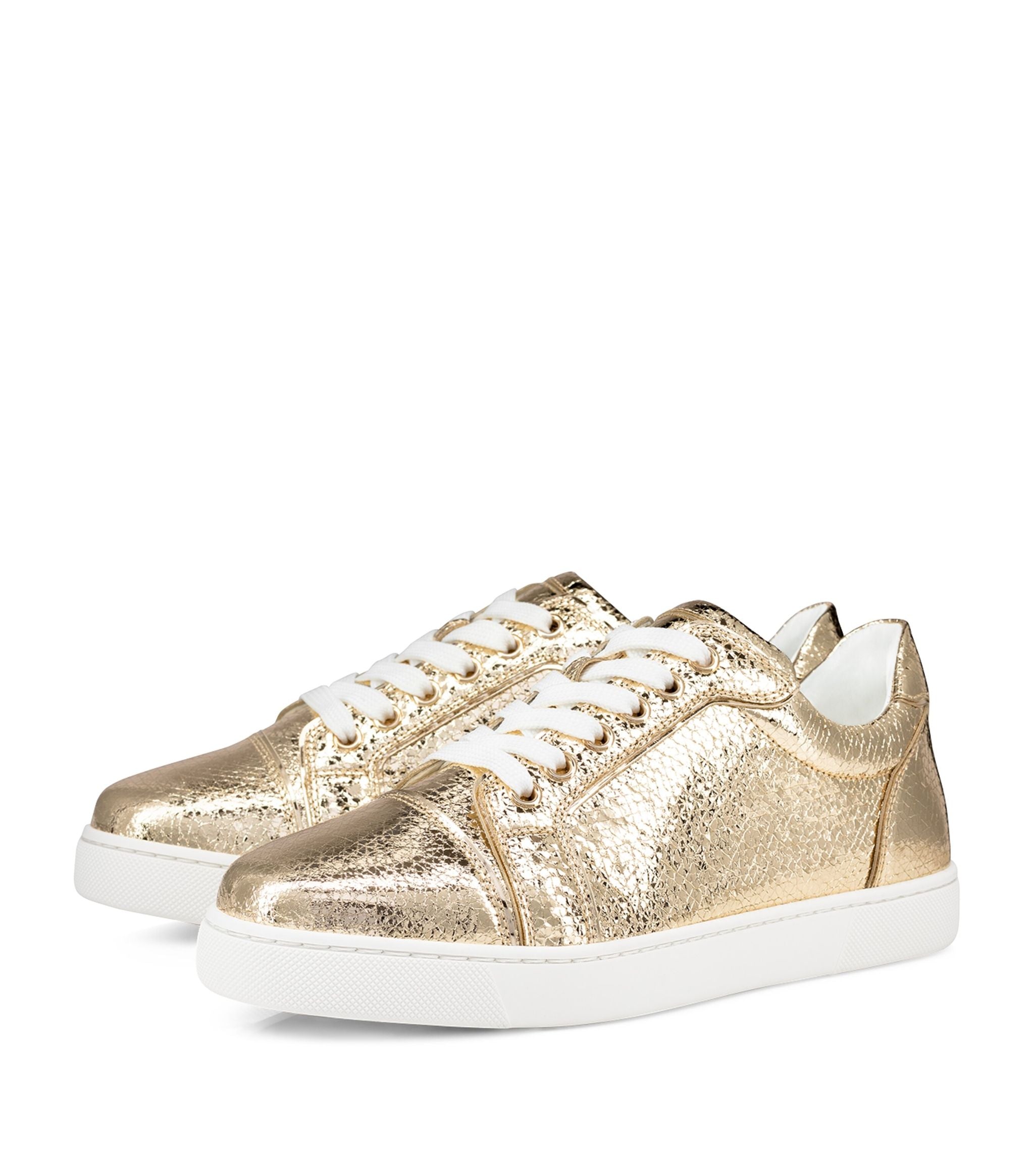 Vieria Croc-Embossed Patent Sneakers GOODS Harrods   