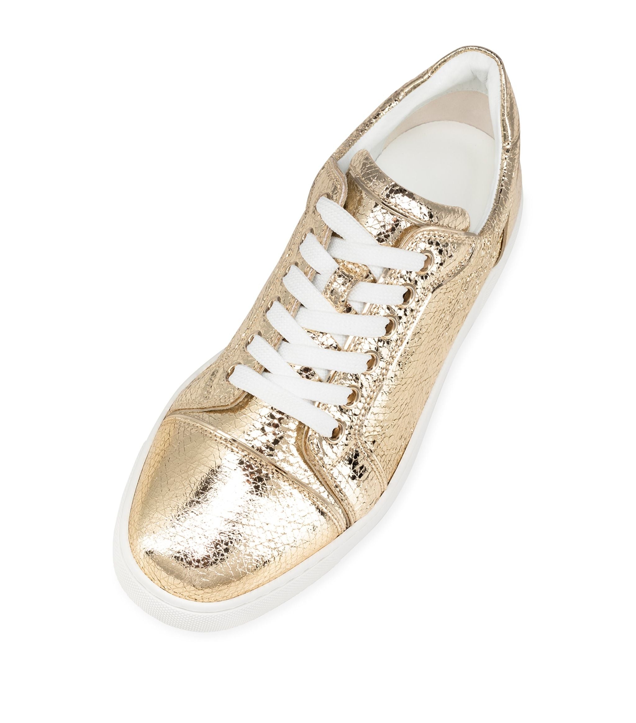 Vieria Croc-Embossed Patent Sneakers GOODS Harrods   