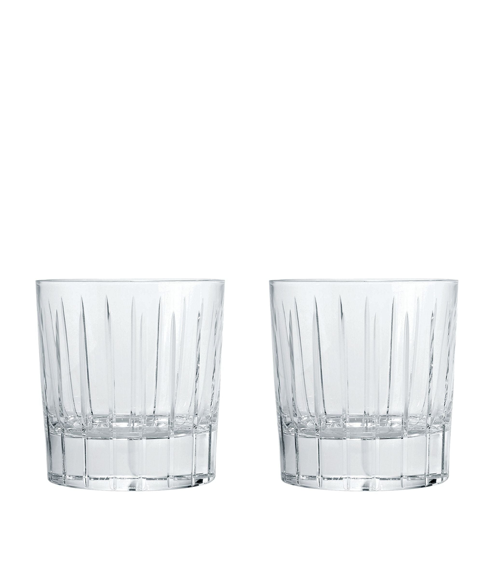 Set of 2 Iriana Crystal Double Old Fashioned Glasses (24cl) GOODS Harrods   