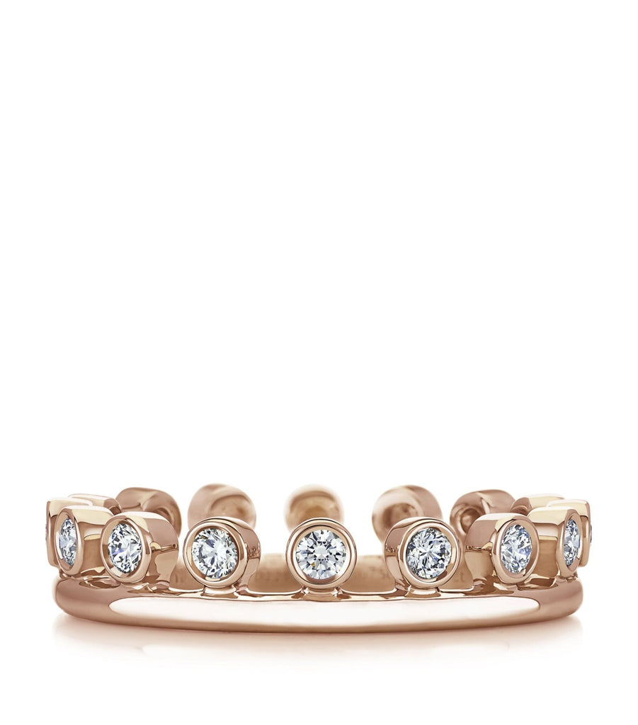 Rose Gold and Diamond Dewdrop Ring