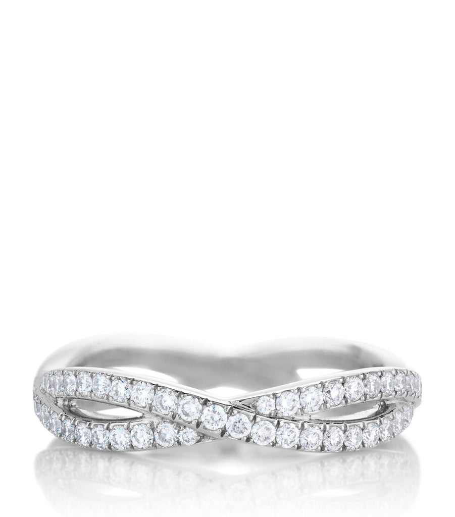 White Gold and Full Pavé Diamond Infinity Band