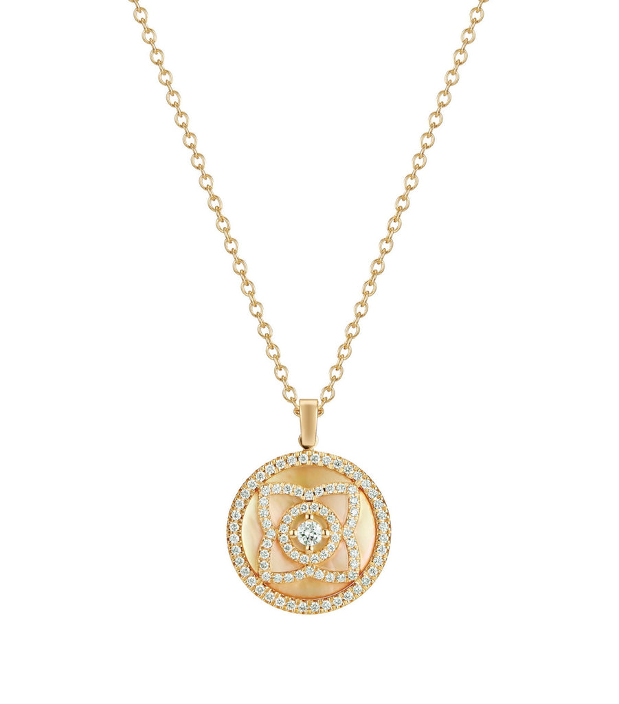 Yellow Gold and Diamond Enchanted Lotus Pendant Necklace