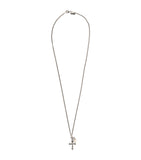 Sterling Silver Freshwater Pearl and Cross Necklace GOODS Harrods   