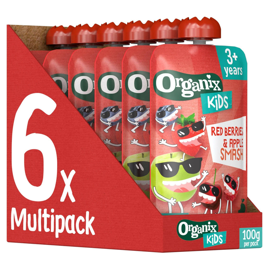 Organix KIDS Red Berries & Apple Smash Pouch Case (6x100g)