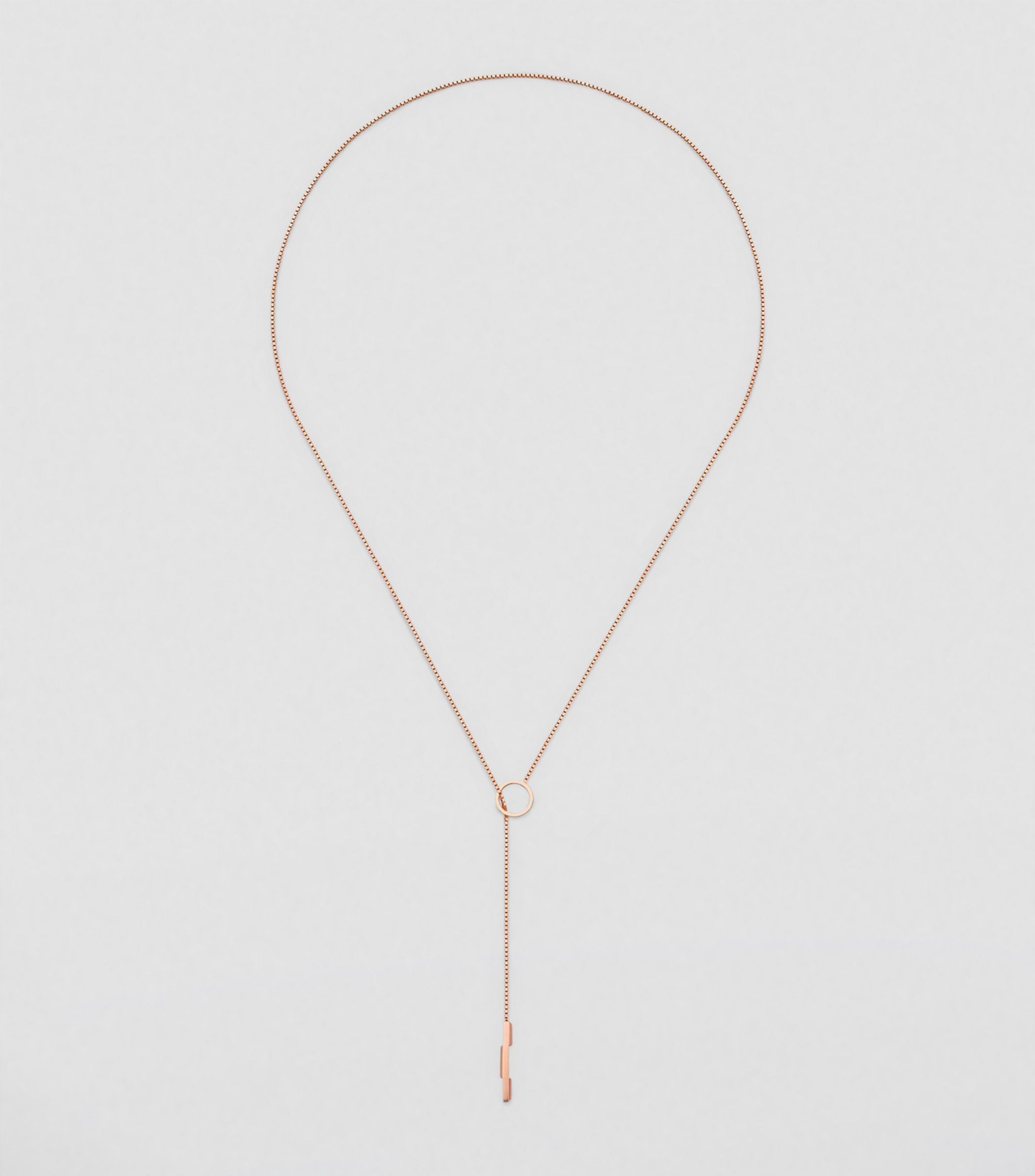 Rose Gold Link to Love Lariat Necklace GOODS Harrods   