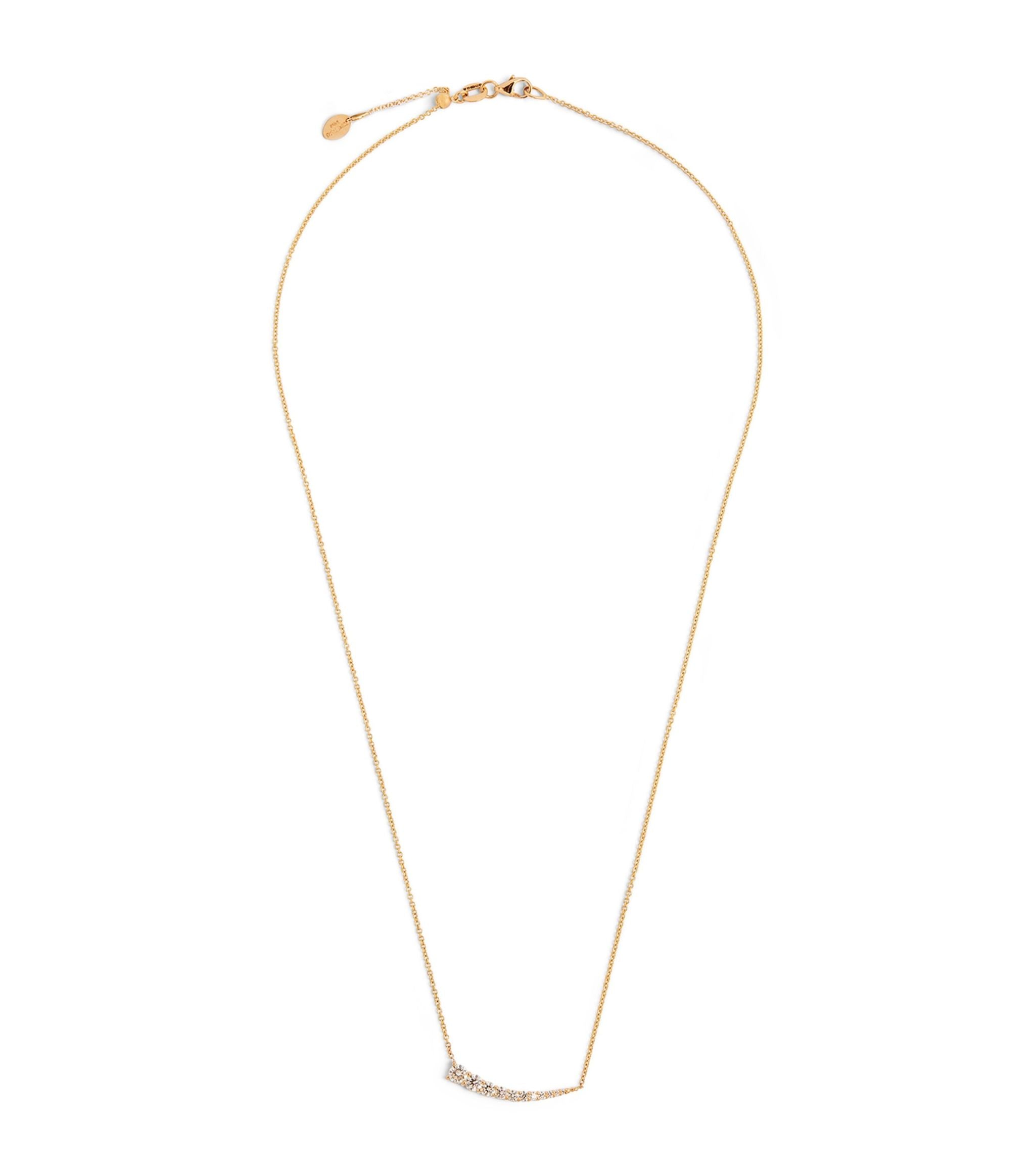 Yellow Gold and Diamond Celestial Lunado Pendant Necklace GOODS Harrods   