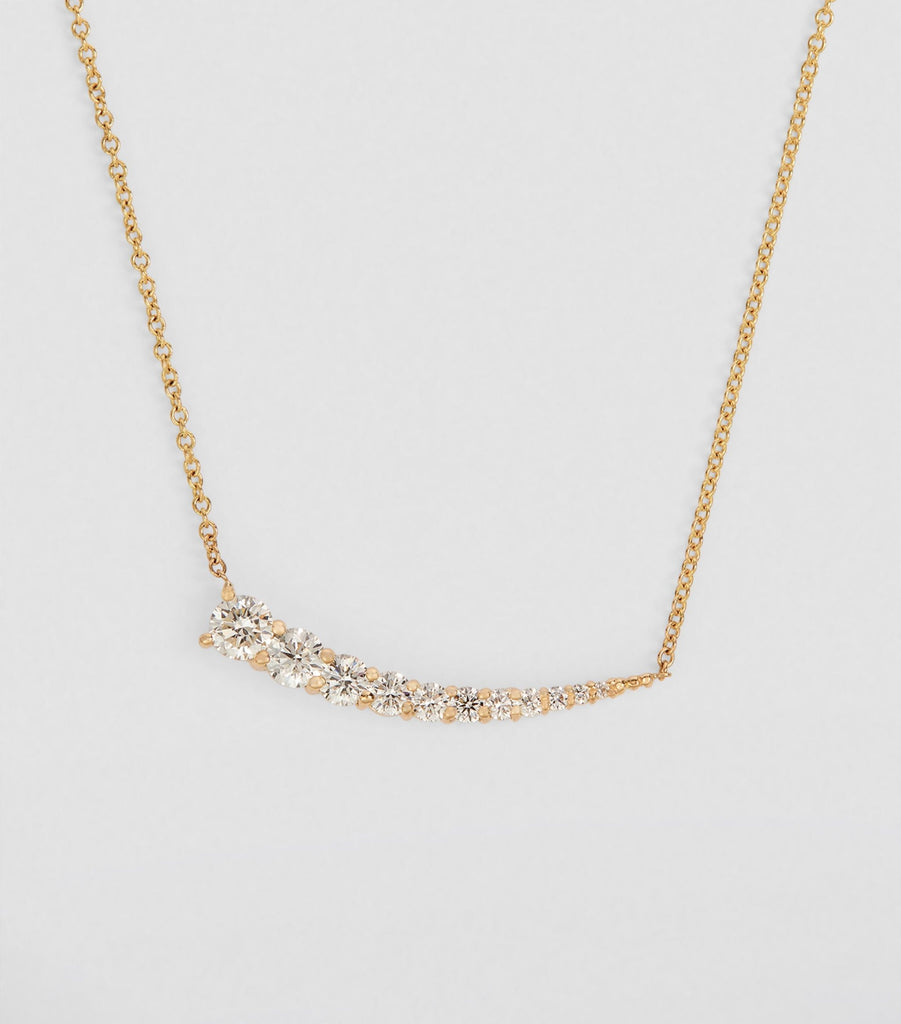 Yellow Gold and Diamond Celestial Lunado Pendant Necklace