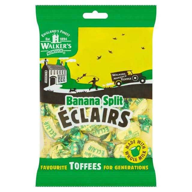 Walkers Banana Split Eclairs 150g sweets Sainsburys   