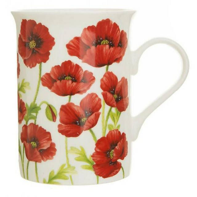 Sainsbury's Classic Poppy Bone China Mug