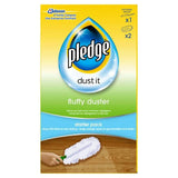 Pledge Dust It Fluffy Duster Starter Pack 1 Handle & 2 Refills Polishes & dusters Sainsburys   