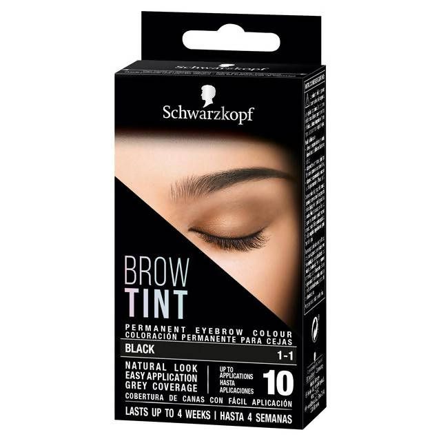 Schwarzkopf Brow Tint Permanent Eyebrow Colour Black 1-1 GOODS Sainsburys   