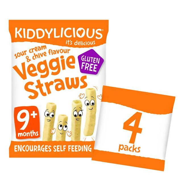 Kiddylicious Super Snacks Sour Cream & Chive Lentil Crisps 4 x 12g